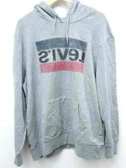 Levis Uomo Vintage Grigio Bandiera Logo Felpa Pullover Couli