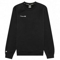 Champion Logo Felpa in Cotone nera Da Uomo 214750-KK001 1043