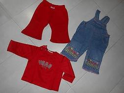Lotto stock neonato bambina 6/9 mesi salopette di jeans felp