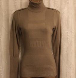 Karen Millen Lusso Maglia Pannello Rotolo Collo Top Manica L