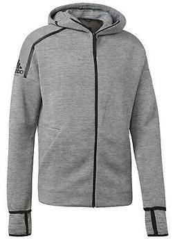 ADIDAS M ZNE HD FR FELPA CON CAPPUCCIO ZIP GRIGIA UOMO DP514