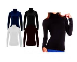 Maglia Donna Lupetto Termico Dolcevita Invernale Collo Alto 