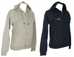 Maglia felpa con zip cappuccio e tasche cotone donna manica 