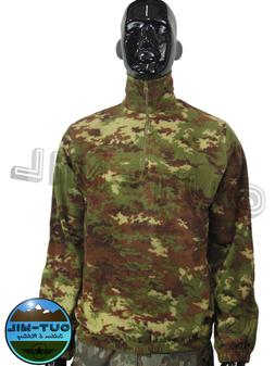 Maglia in Pile zip corta mimetica Vegetato militare Italiano