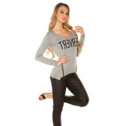 Maglione donna pullover felpa maglia maglietta maniche lungh