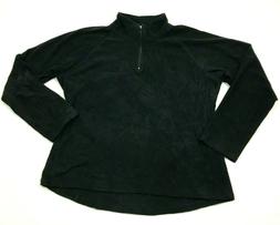 Champion Maglione Donna Taglia Large Nero 1/4 Zip Manica Lun