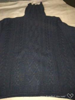 Maglione uomo donna vintage blu  L pullover sci maglia Lana 