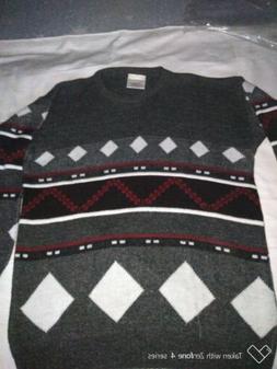 Maglione uomo donna vintage Pullover tg l Maglia lana a Romb