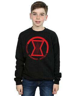 Marvel Bambini e ragazzi Black Widow Movie Athletic Logo Fel