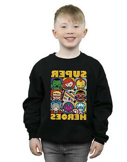 Marvel Bambini e ragazzi Kawaii Super Heroes Felpa