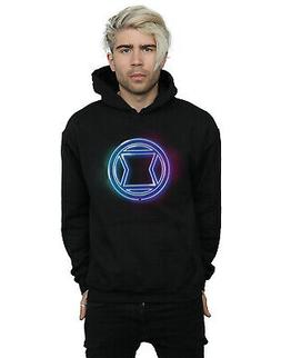 Marvel Uomo Black Widow Neon Logo Felpa Con Cappuccio