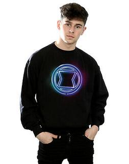 Marvel Uomo Black Widow Neon Logo Felpa