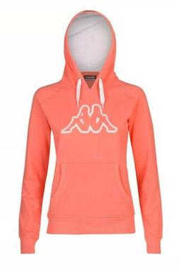 Kappa Mid.Zeleril Felpa con cappuccio Orange Fluo-White Donn