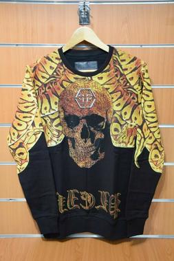 Philipp Plein "My Snake" Felpa Maglia Uomo/Ragazzo Nero Blac