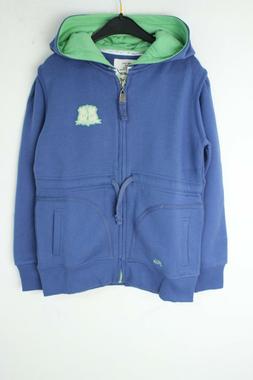 FILA Nuovo con Etichetta Blu Navy Zip Cappuccio Manica Lunga