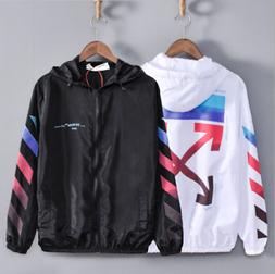 OFF WHITE OW Creative printing men's women hooded Sun protec