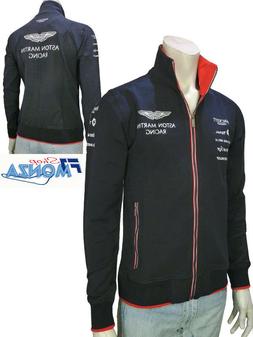 OFFERTA FELPA  SWEATSHIRT ASTON MARTIN RACING SPONSOR BLU 