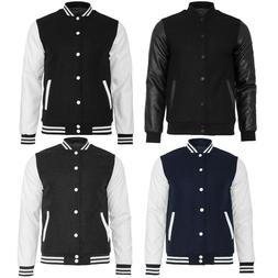 Urban Classics Oldschool College Giacca Felpa Uomo di Pelle 