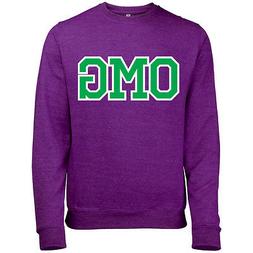 Omg Uomo Stampato American Stile College Slogan Felpa Maglio