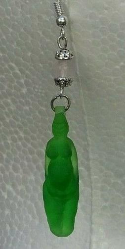 orecchino in 3d veneri parabita resina verde