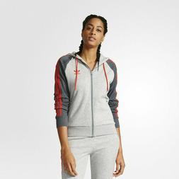 Adidas Originali Femminile Giacca Cappuccio Donna Grigio Ros