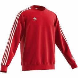 Adidas Originals Felpa da Uomo Girocollo 3-Stripes Rossa Tag