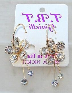 Orecchini con Fiori cristallo Cerchi da Donna Eleganti pende