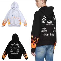 Palm Angel Hoodies Lettere Fiamma Felpa Con Cappuccio Uomini
