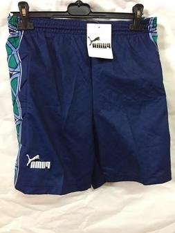 PANTALONCINI PUMA PORTIERE CALCIO  UOMO BLU  VERDE TAGLIA L 