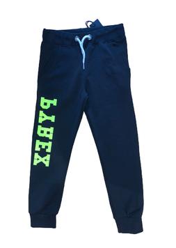Pantalone felpa Pyrex bambino kids nero stampa giallo fluo S