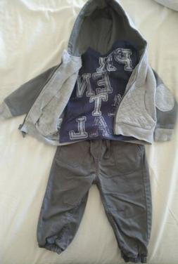 PANTALONE MAGLIETTA E FELPA BIMBO TAGLIA 9/12MESI PRENATAL C