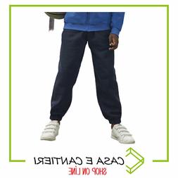 Pantalone tuta felpato blu bambino Fruit of the Loom