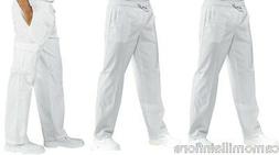 Pantaloni A Pantalaccio Bianchi Per Lavoro Con Elastico In V