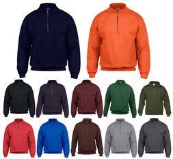 Pesante Blend &trade; Pullover Uomo Con 1/4 Cerniera Lampo Sweat