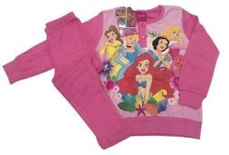 PIGIAMA DELLE PRINCIPESSE DISNEY BIMBA INVERNALE FELPA PURO 