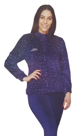Pigiama Donna Coral Invernale Bordato con Zip Micro Pile BUC