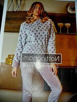 pigiama donna NOTTINGHAM serafino Tg 5 in pile coral colore 