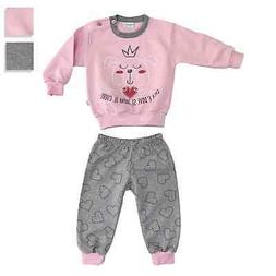 Pigiama invernale caldo cotone neonato bambina stampato Felp