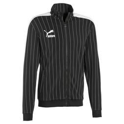 PUMA PINSTRIPE T7 FELPA UOMO CON ZIP NERO BIANCO GIACCA GESS