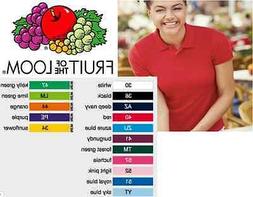 Polo Fruit Of The Loom Uomo Manica Corta 100% Cotone Pettina