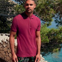 POLO UOMO FRUIT OF THE LOOM  MNICA CORTA COTONE PREMIUM FR63