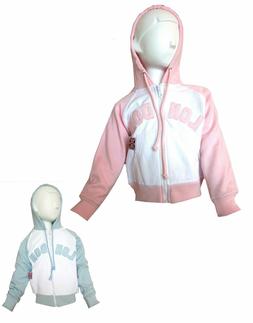 Ragazze Nuovo Felpa con Cappuccio / Zip 'London' ' + Union J