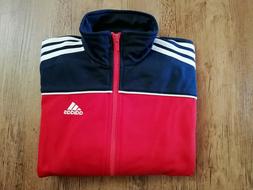 Adidas Ragazzi Felpa per Allenamento Rosso Blu Scuro Nuovo