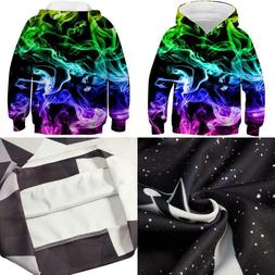 Con Cappuccio 3d Hoodie Manica Lunga Anni 6-16