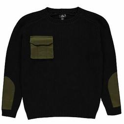 Firetrap Ragazzo Maglione Pullover in Maglia Spessa Manica L