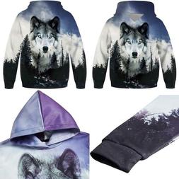 Con Cappuccio 3d Digitale Stampa Hoodie Maniche