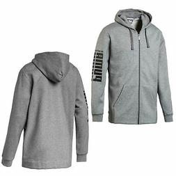 Puma Rebel Block Full Zip Fleece Hoodie Sweat Jumper Grey 85