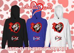 Regalo San Valentino  Felpa personalizzata con foto e inizia
