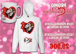 Regalo San Valentino PROMO Felpa + tazza con foto personaliz