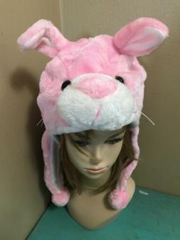 Rosa Coniglietto Felpa Pelliccia Animale Testa Cappello Inve
